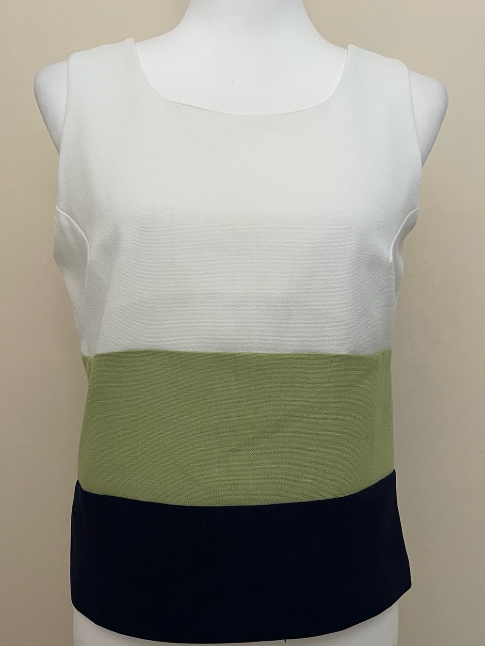 VTG Perceptions Lime Green, Navy, & White Three-Piece Pant Suit, Size 12P - Picture 7 of 16